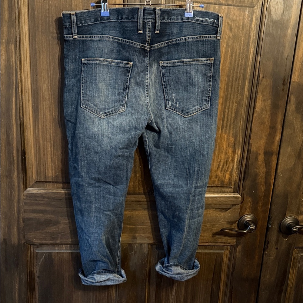 Current/Elliott Dark Blue Boyfriend Jeans